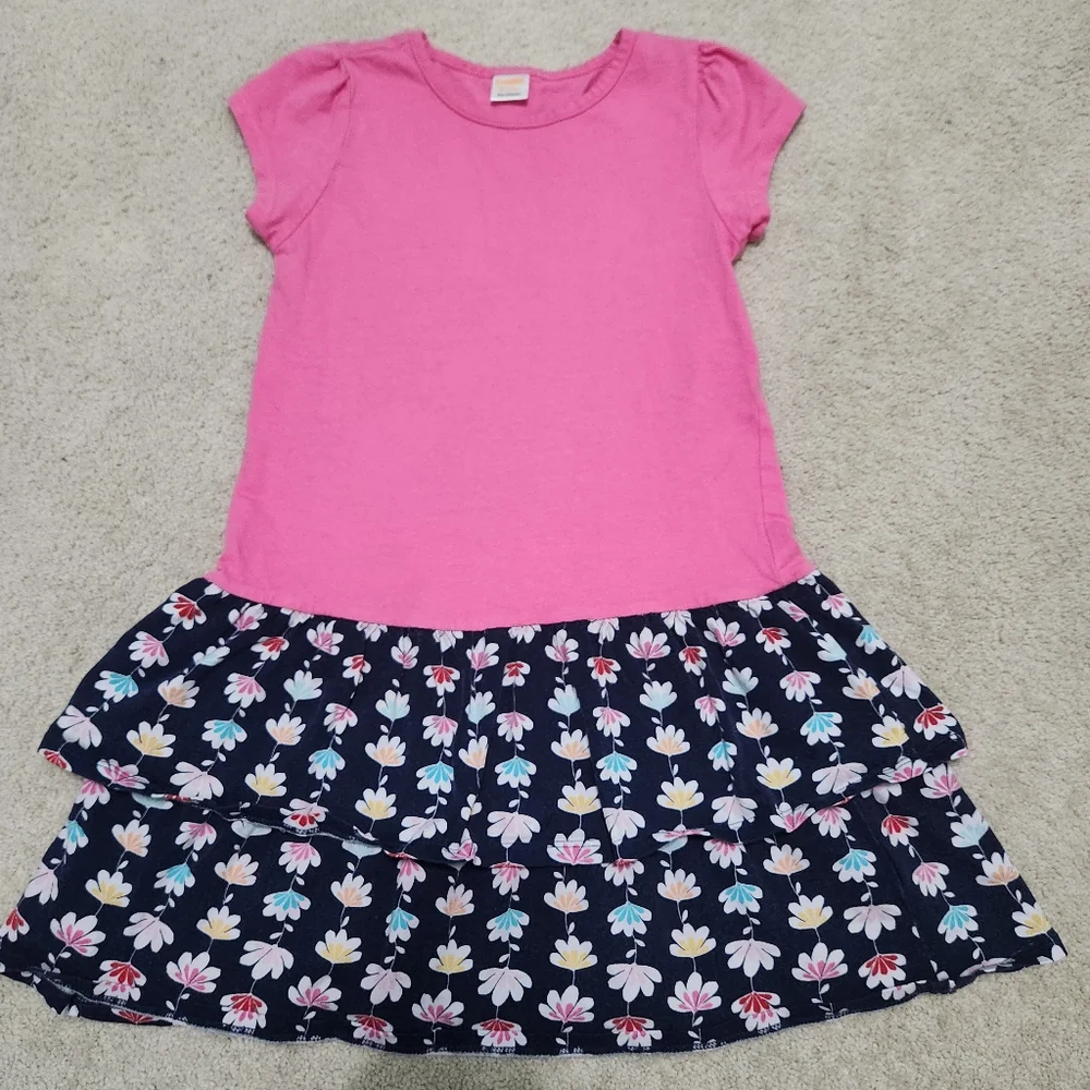 Gymboree Mix N Match Girl Pink Flower Ruffled Dress